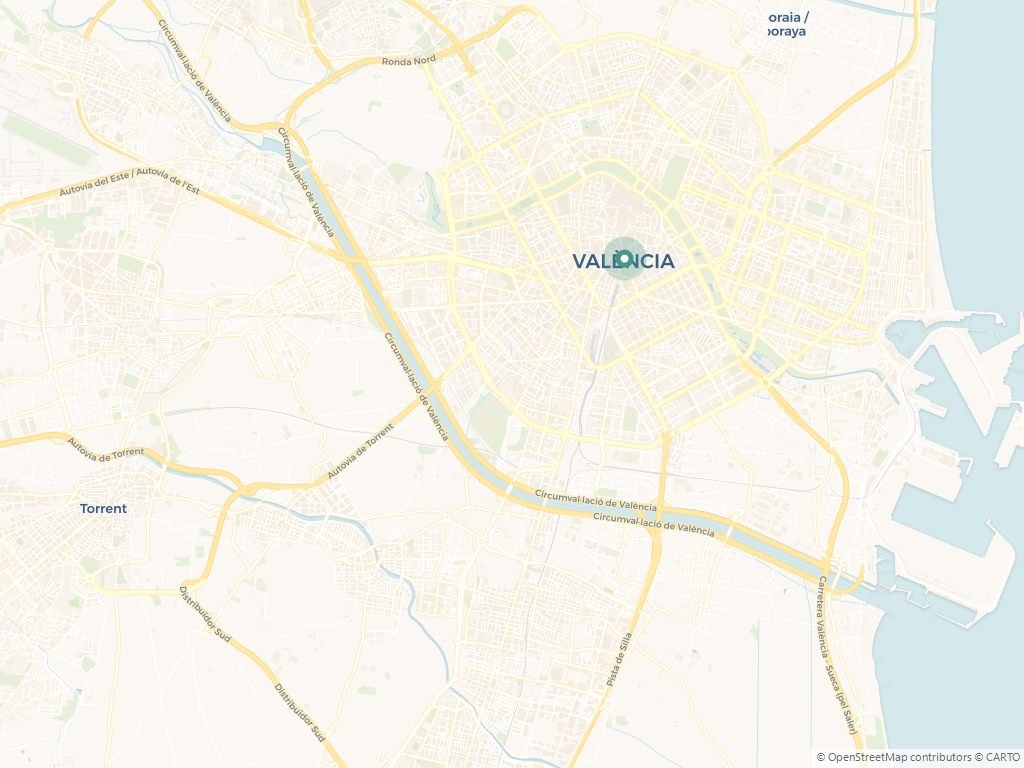 Mapa de Valencia, España